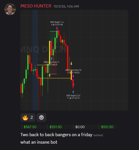 Gold ORB trades shared by MESO HUNTER